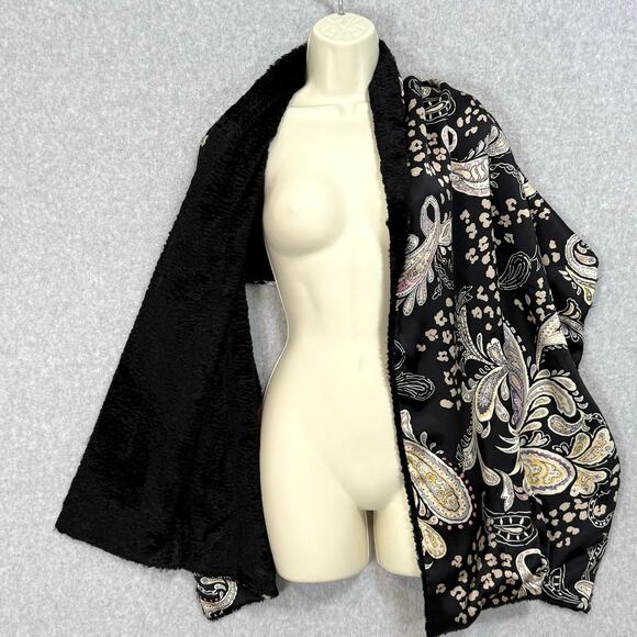 Preston & York 100% Silk Wrap Double Layer Paisley Quiet Luxury Elegant Cozy - Picture 8 of 16